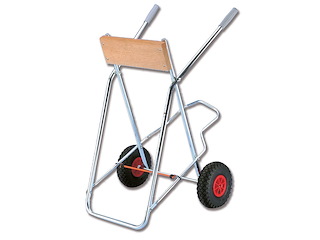 Cavalletto portamotore con ruote pneumatiche