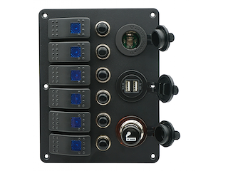 Pannello elettrico a 6 interruttori Vibez