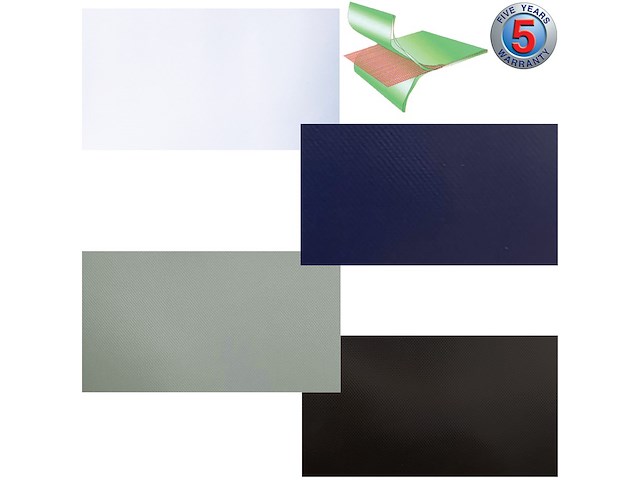 Tessuto in PVC -  Nero RAL 9011-P - 150 x 100 cm. -