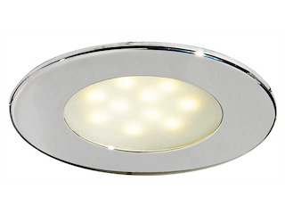 Faretto Led inox lucido e vetro satinato IP65