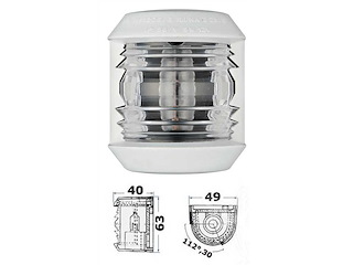 Luce di navigazione Utility Compact corpo Bianco - Prua