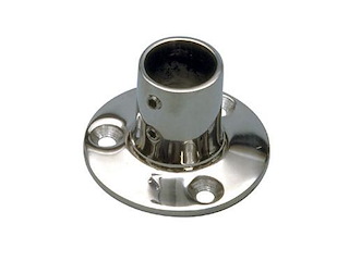 Basetta tonda in acciaio inox da fusione 90° 22 mm