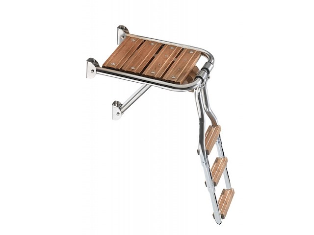 Plancetta di poppa con scaletta - 21 x 39 cm. - 3 Gradini -