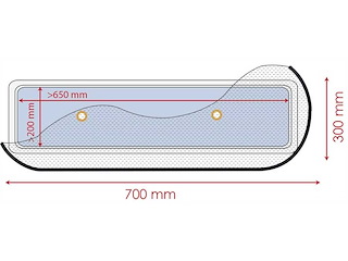 Zanzariera per oblò 70 x 30 cm