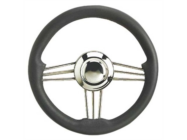 Volante a 3 razze inox - Corona grigia