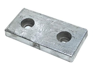 Anodo da imbullonare con placca in gomma - 1,2 Kg -