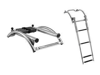 Scaletta a sgancio rapido per gommoni 4 gradini