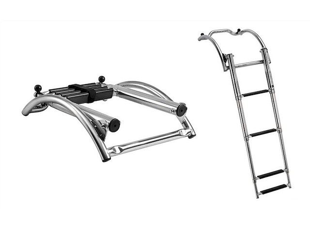 Scaletta a sgancio rapido per gommoni 4 gradini