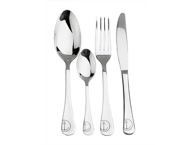 Set posate per barca in acciaio inox per 6 persone