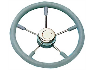 Volante in poliuretano ed acciaio colore grigio 320 mm
