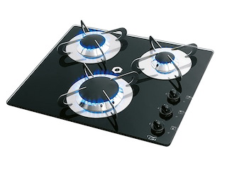 Piano a gas 3 fuochi - 420 x 370 mm -