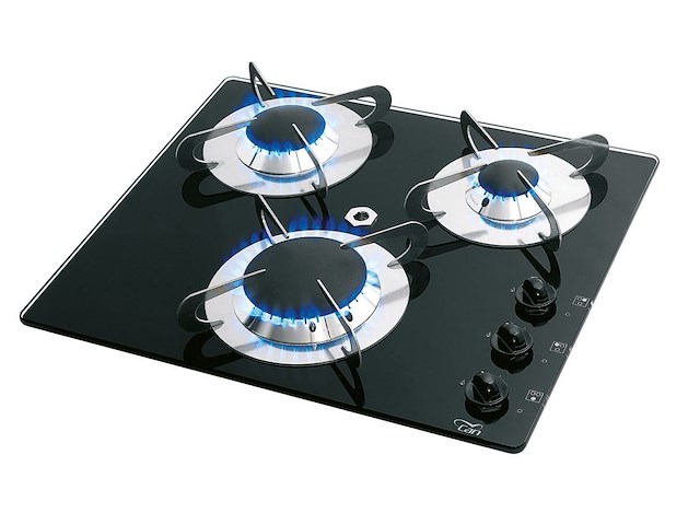 Piano a gas 3 fuochi - 420 x 370 mm -