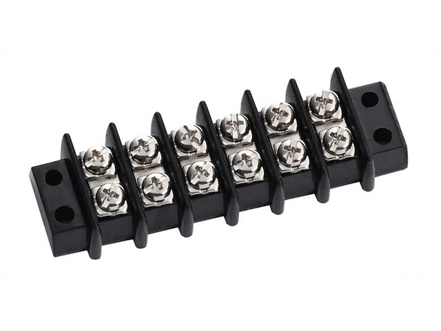 Morsettiera in bakelite ad alto isolamento - 6 Terminali -