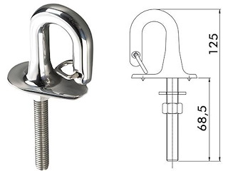 Anello con fermo a molla in acciaio inox
