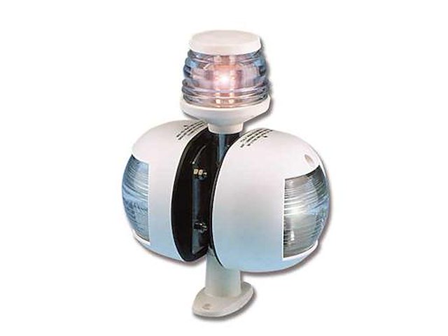 Fanale di navigazione combinato, bicolore rosso/verde , poppa e 360 °