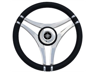 Volante Impact con razze in acciaio inox - Nero