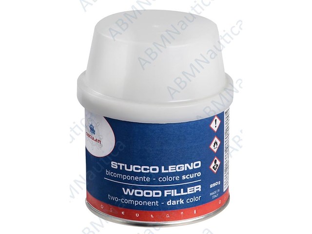 Stucco per legno bicomponente - Scuro -