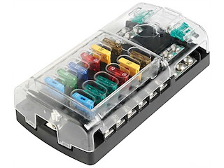 Scatola portafusibili standard con coperchio a scatto - 12 sedi