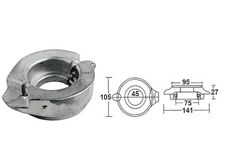 Anodo zinco in due pezzi per Sail Drive - VOLVO -