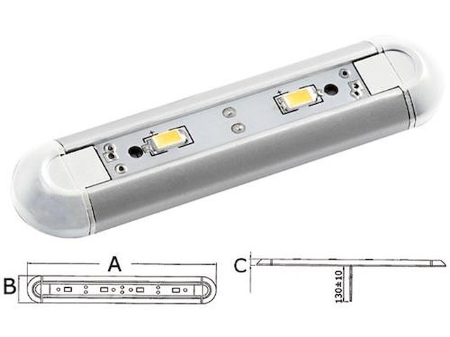 Plafoniera lineare a Led Mini - 2 Led -