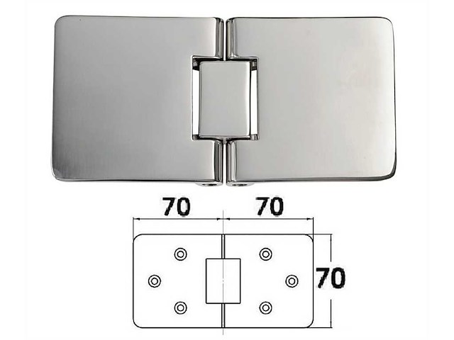 Cerniera cieca per tavoli ribaltabili 140 x 70 x 2,8 mm