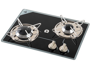 Piano a gas 2 fuochi - 380 x 280 mm -