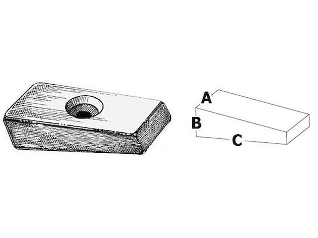 Piastrina alluminio 40 / 70 Hp - YAMAHA / MARINER -