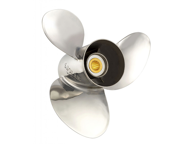 Elica Solas in acciaio inox per motori Mariner/Mercury/Mercruiser - 13 1/4 x 17
