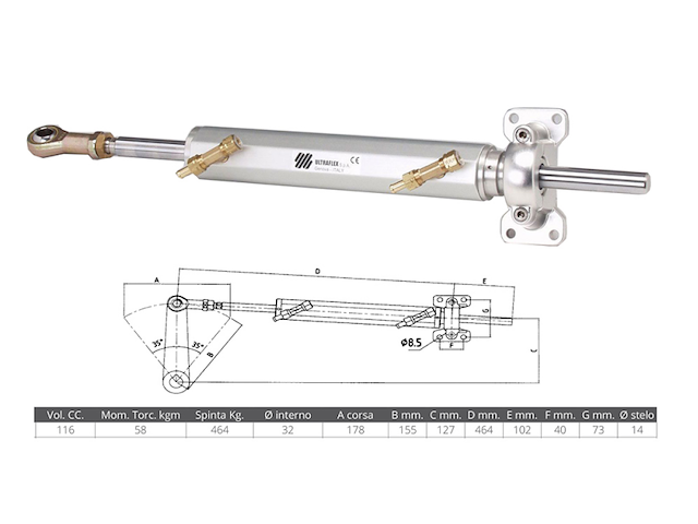Cilindro Ultraflex UC116-I per motori Entrobordo - 116 cc -