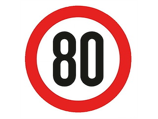 Dischetto velocità omologato adesivo 80 Km/h