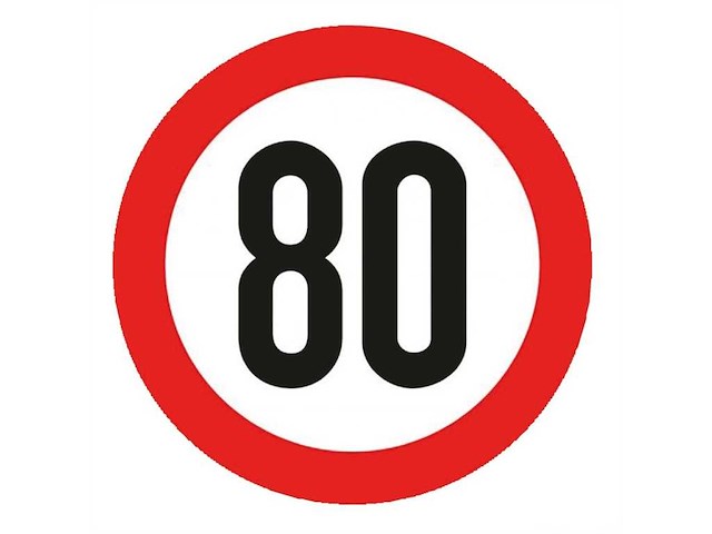 Dischetto velocità omologato adesivo 80 Km/h