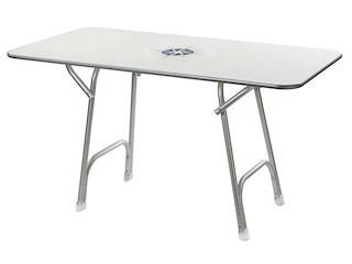 Tavolo pieghevole con decoro marino - 130 x 73 x 72H cm -