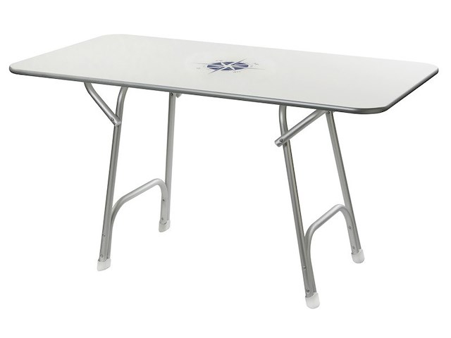 Tavolo pieghevole con decoro marino - 130 x 73 x 72H cm -