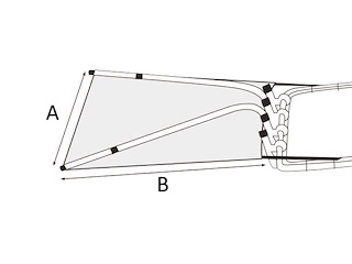 Estensione T-Top 137 × 121 cm – Blu Navy