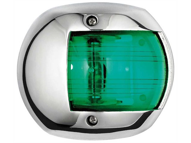 Luce di navigazione Classic corpo in acciaio Inox - Verde