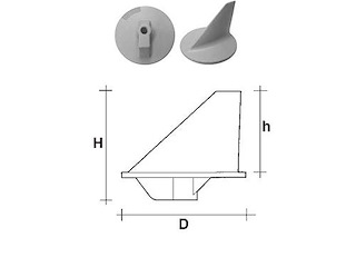 Anodo per piedi con eliche inox - MERCURY / MERCRUISER -