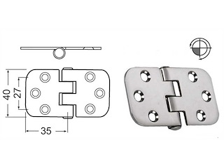 Cerniera 70 x 39 Nodo Rovesciato