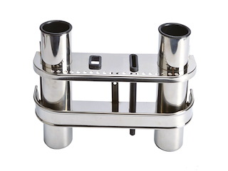 Portacanna da parete in Acciaio Inox - 2 Canne -