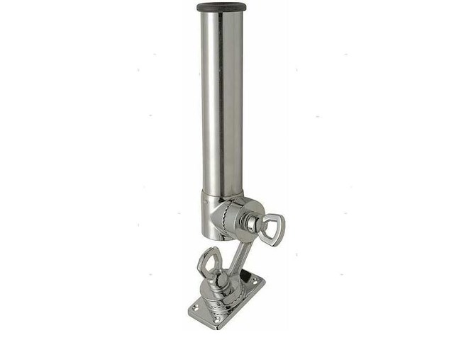 Portacanna doppio snodo in ottone cromato