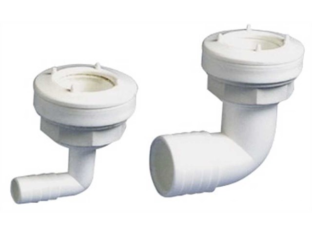 Bocchettone 90° per serbatoi flessibili - Ø 38 mm. -