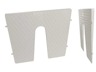 Piastra salvapoppa angolata