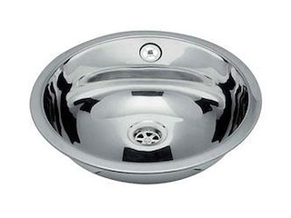 Lavello tondo in acciaio inox - 387 mm