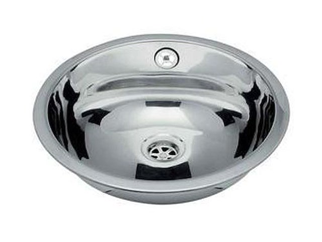 Lavello tondo in acciaio inox - 387 mm