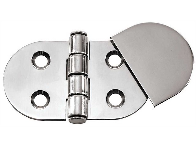 Copricerniera inox AISI 316 lucidata a specchio - 2 pz