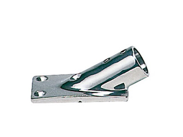 Basetta rettangolare in acciaio inox da fusione 30° 22 mm