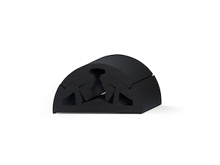 Profilo parabordo BINO 40 nero - 2 mt