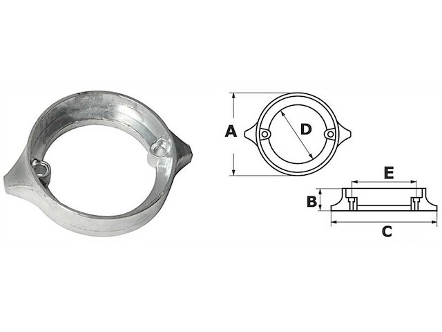 Collare alluminio per VOLVO Penta 290 Duo Prop