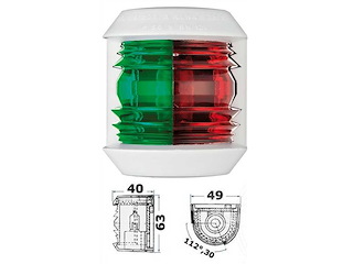 Luce di navigazione Utility Compact corpo Bianco - Bicolore