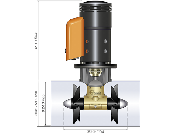 Elica di prua Quick BTQ 250 DP - 240 kg 24 V