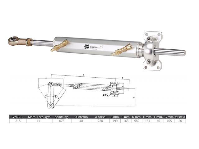 Cilindro Ultraflex UC215-I per motori Entrobordo - 215 cc -